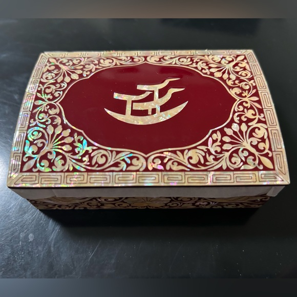 BNIB Mother-of-Pearl Lacquer Card Case or Trinket Box